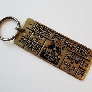 ❗Vintage 1987 Brass Chicago Cubs MLB Season Pass Keychain❗